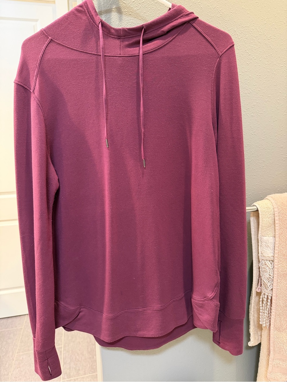 Athletic Works Mauve Hooded Crewneck Sweatshirt